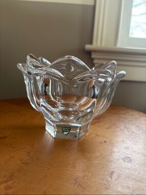 Orrefors Sweden crystal Lilly bowl